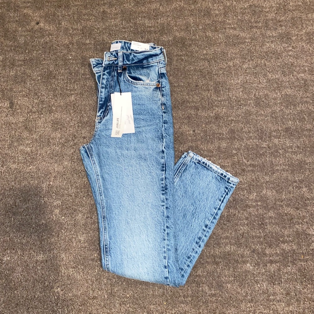 Zara High Rise Ankle Jeans